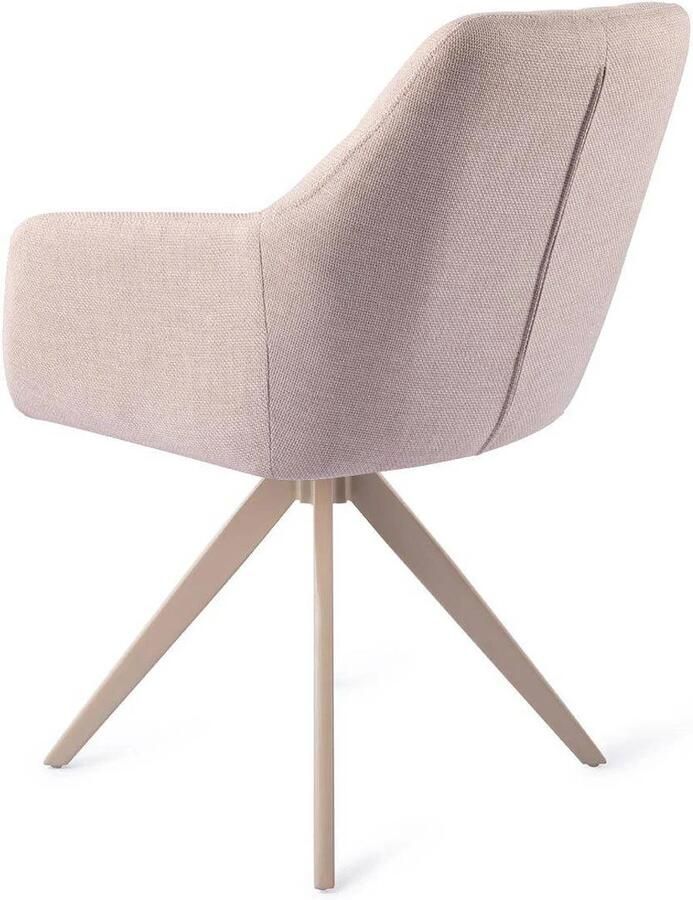 Jesper Home Draaibare Eetkamerstoel Noto Turn Beige Petal Pink - Foto 3