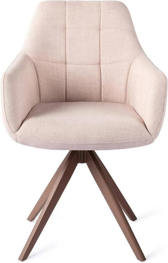 Jesper Home Draaibare Eetkamerstoel Noto Turn Brown Petal Pink