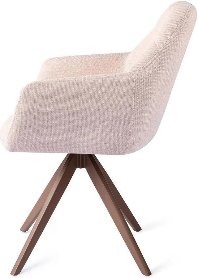 Jesper Home Draaibare Eetkamerstoel Noto Turn Brown Petal Pink - Foto 3