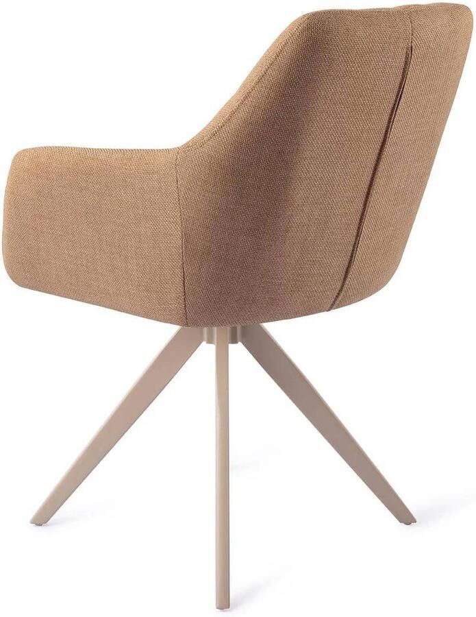 Jesper Home Draaibare Eetkamerstoel Noto Turn Beige Toasted Toffee - Foto 3