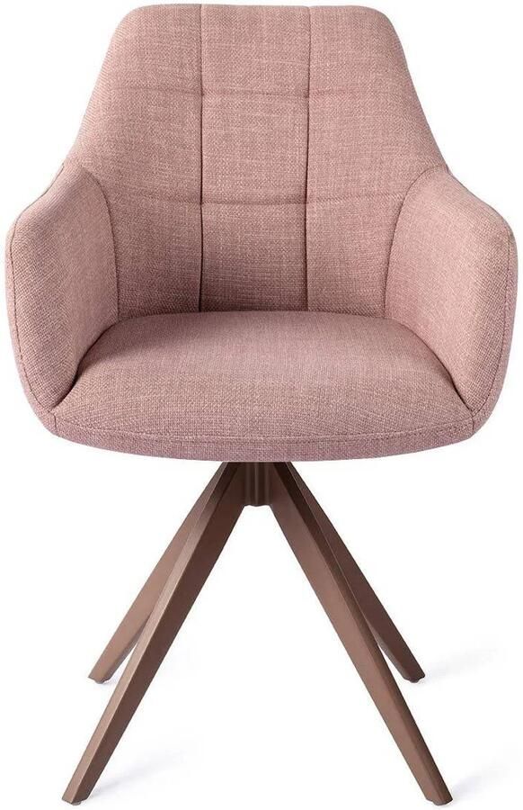 Jesper Home Draaibare Eetkamerstoel Noto Turn Brown Vintage Rose