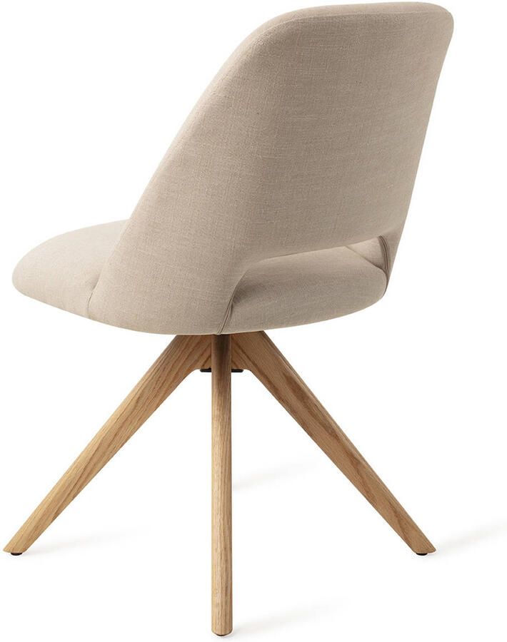 Jesper Home Eetkamerstoel Sasue Draaibaar Revolve Oak Natural Ecru Through and Through - Foto 2