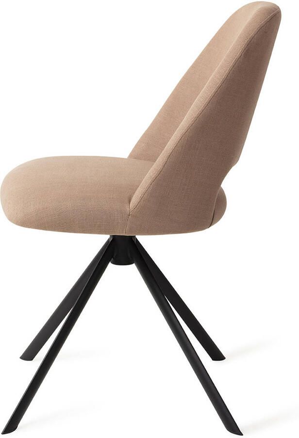 Jesper Home Eetkamerstoel Sasue Draaibaar Revolve Black Luster Liver - Foto 2