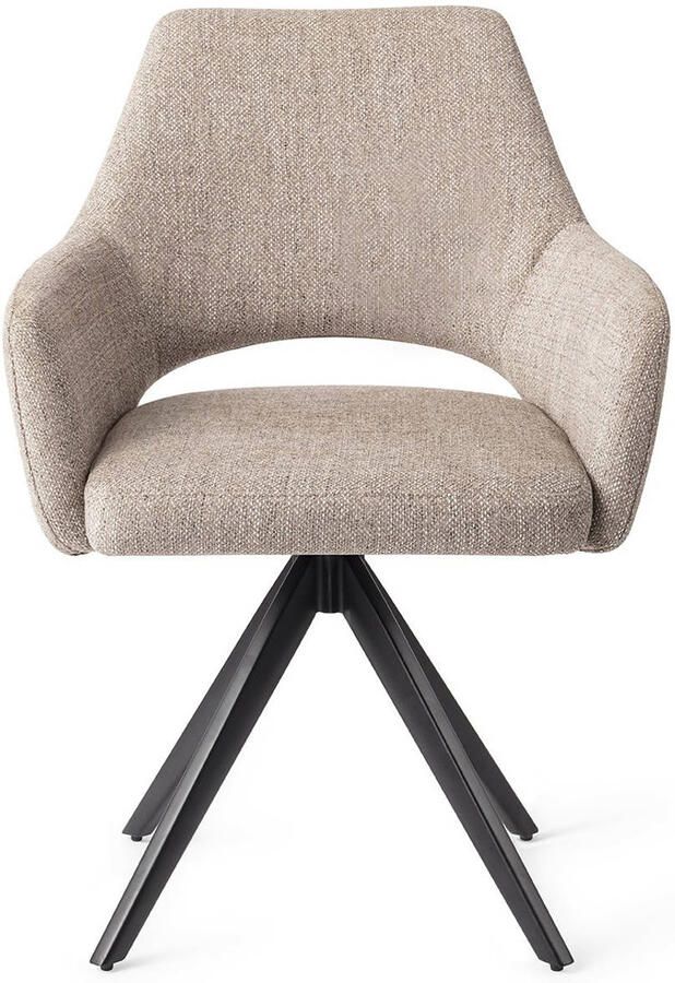 Jesper Home Eetkamerstoel Yanai Turn Black Draaibaar Biscuit Beach - Foto 4