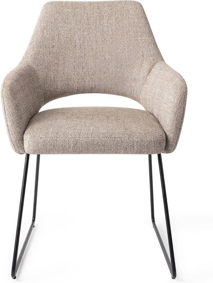 Jesper Home Eetkamerstoel Yanai Slide Black Biscuit Beach - Foto 3