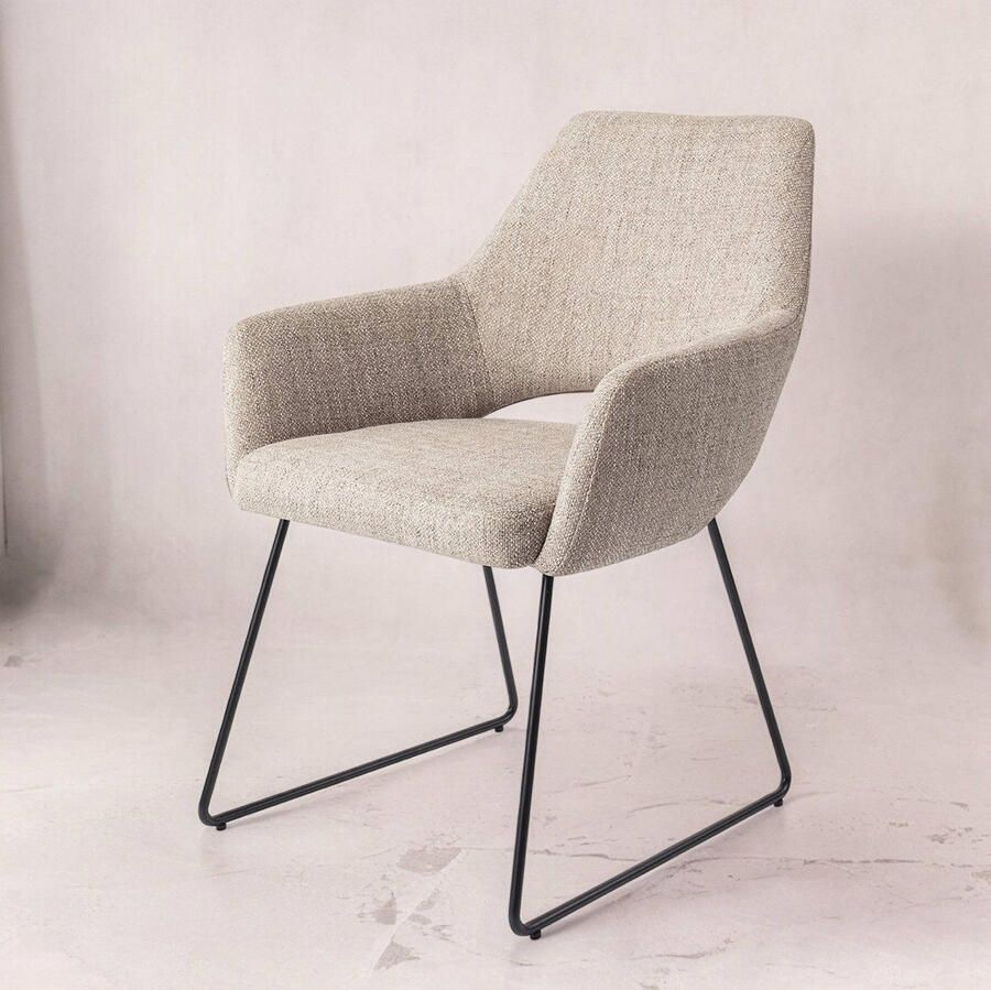Jesper Home Eetkamerstoel Yanai Slide Black Biscuit Beach
