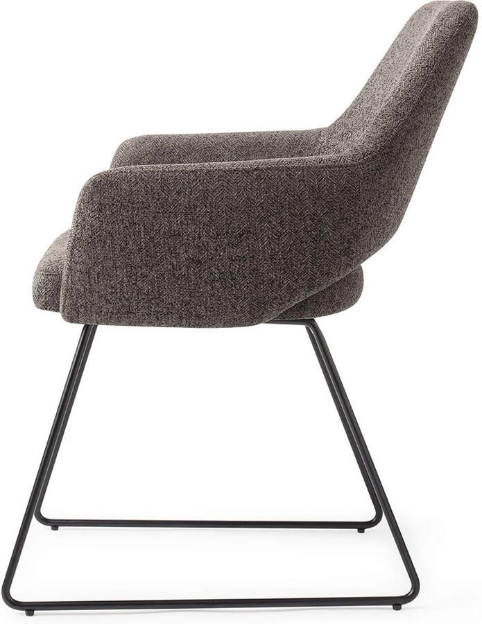 Jesper Home Eetkamerstoel Yanai Slide Black Amazing Grey - Foto 2