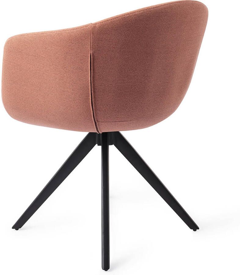 Jesper Home Eetkamerstoel Yuni Turn Black Draaibaar Coral Crush - Foto 2