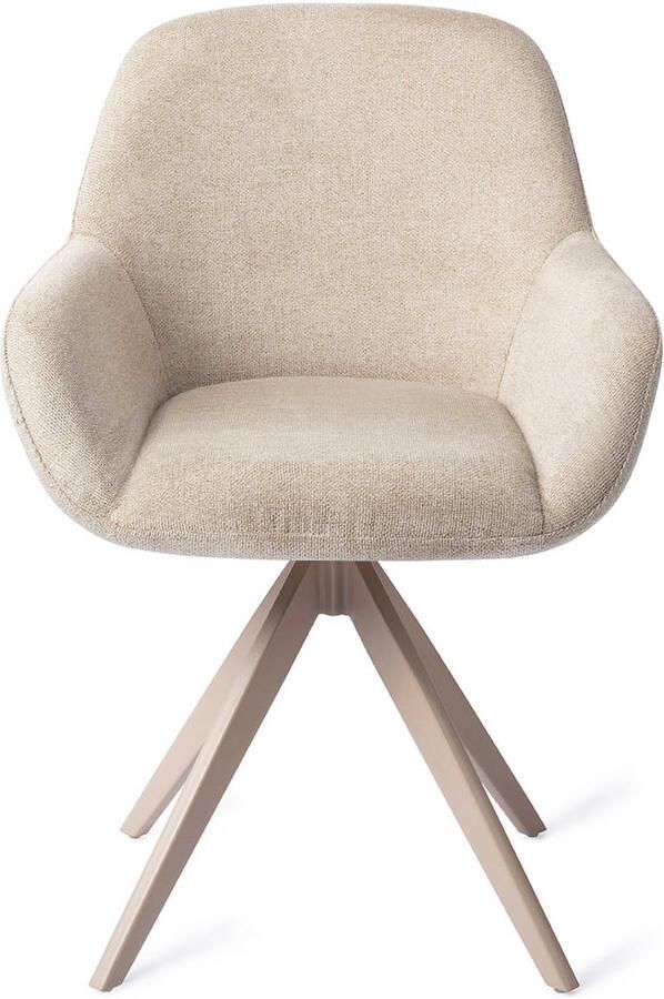 Jesper Home Draaibare Eetkamerstoel Kushi Turn Beige Ivory Ivy - Foto 3