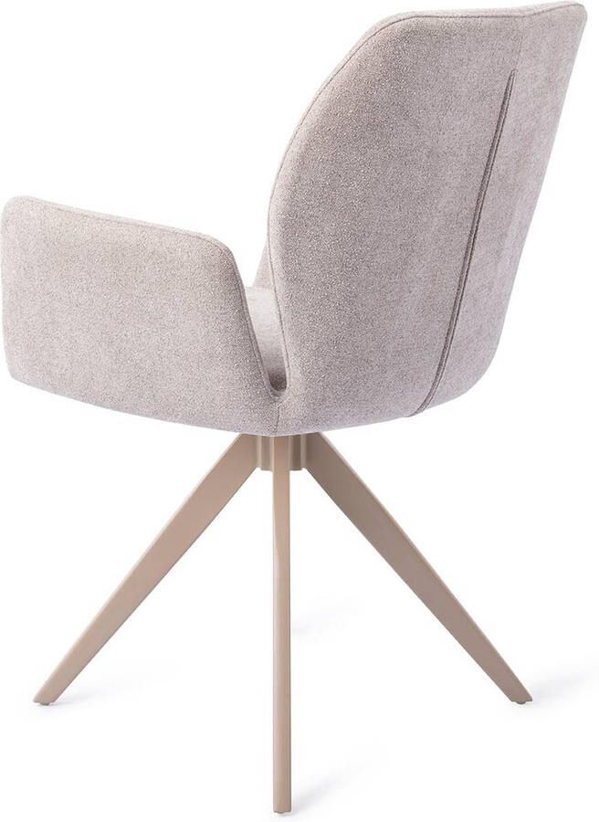 Jesper Home Draaibare Eetkamerstoel Misaki Turn Beige Pretty Plaster