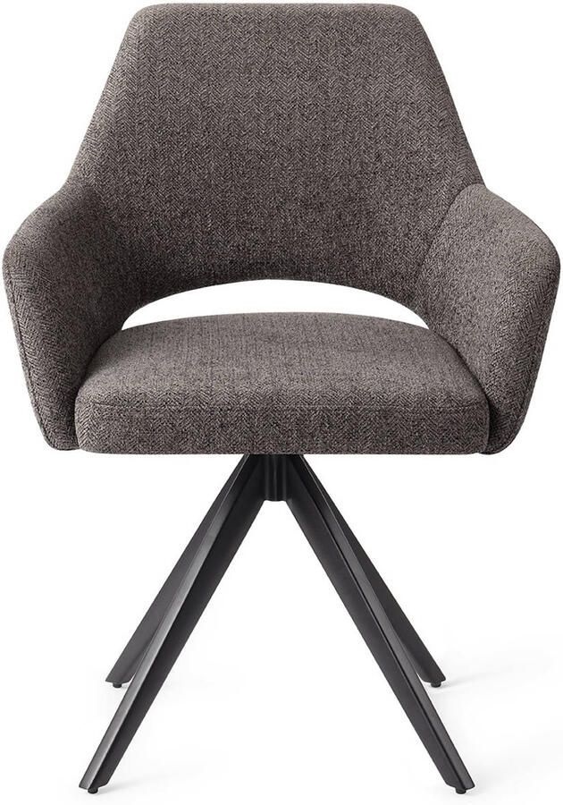 Jesper Home Eetkamerstoel Yanai Turn Black Draaibaar Amazing Grey - Foto 3