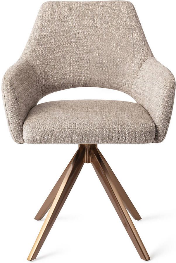 Jesper Home Eetkamerstoel Yanai Turn Rose Gold Biscuit Beach - Foto 3