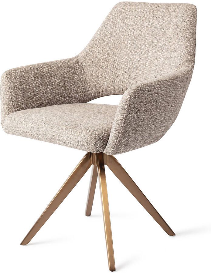Jesper Home Eetkamerstoel Yanai Turn Rose Gold Biscuit Beach - Foto 2