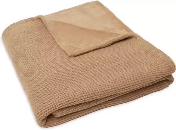 Jollein baby ledikantdeken 100x150cm Basic Knit Biscuit Fleece - Foto 3