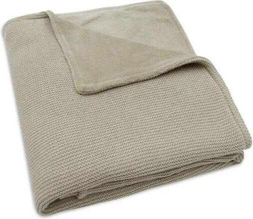 Jollein baby ledikantdeken 100x150cm Basic Knit Olive Green Fleece - Foto 3