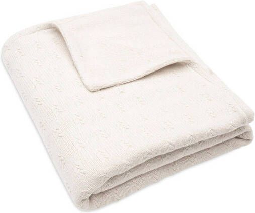 Jollein baby ledikantdeken 100x150cm Grain Knit Oatmeal Velour - Foto 3