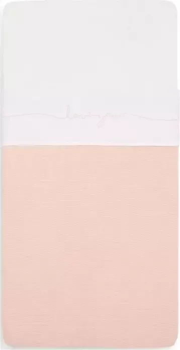 Jollein baby ledikantlaken 120x150cm Love you pale pink - Foto 3