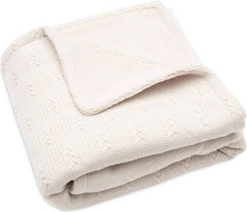 Jollein baby wiegdeken 75x100cm Grain Knit Oatmeal Velour - Foto 3