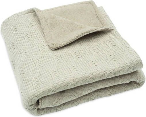 Jollein baby wiegdeken 75x100cm Grain Knit Olive Green Velour - Foto 3