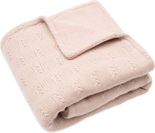 Jollein baby wiegdeken 75x100cm Grain Knit Wild Rose Velour - Foto 3