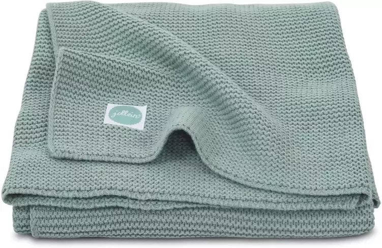 Jollein Basic knit baby ledikantdeken 100x150 cm forest green - Foto 4