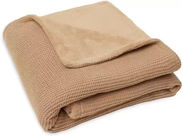 Jollein gebreide baby wiegdeken 75x100 cm Basic Knit Biscuit Fleece - Foto 3