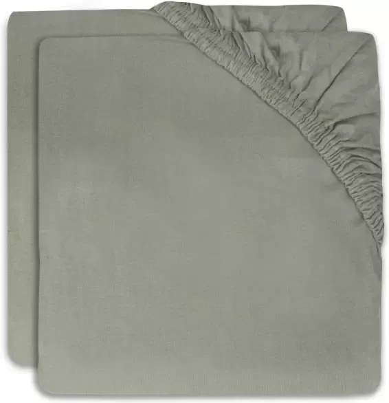 Jollein jersey wieg hoeslaken 40 50 x 80 90 cm Ash Green set van 2 - Foto 3