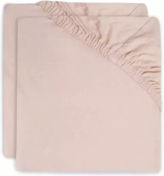 Jollein jersey wieg hoeslaken 40 50 x 80 90 cm Pale Pink set van 2 - Foto 3