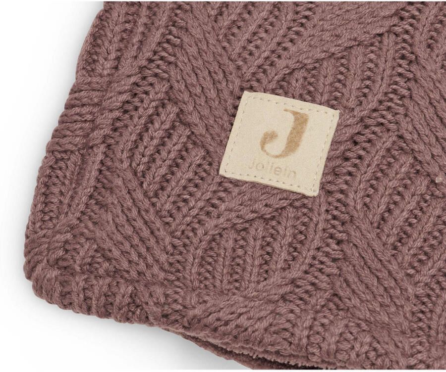 Jollein baby ledikantdeken 100x150cm Spring knit chestnut coral fleece - Foto 2