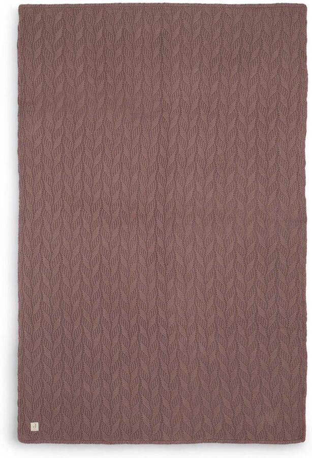 Jollein baby ledikantdeken 100x150cm Spring knit chestnut coral fleece