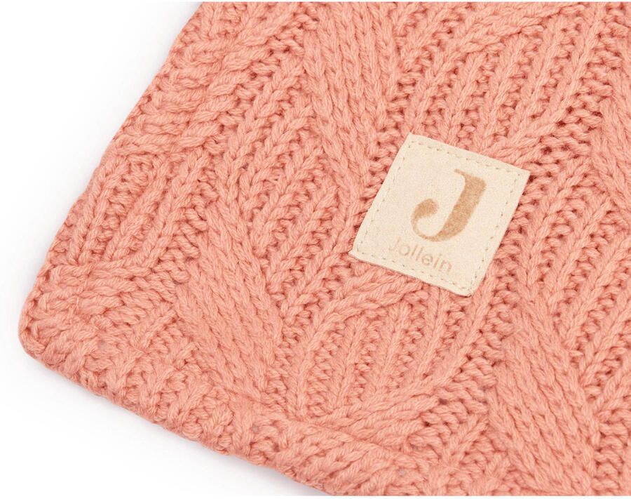 Jollein baby ledikantdeken 100x150cm Spring knit rosewood coral fleece