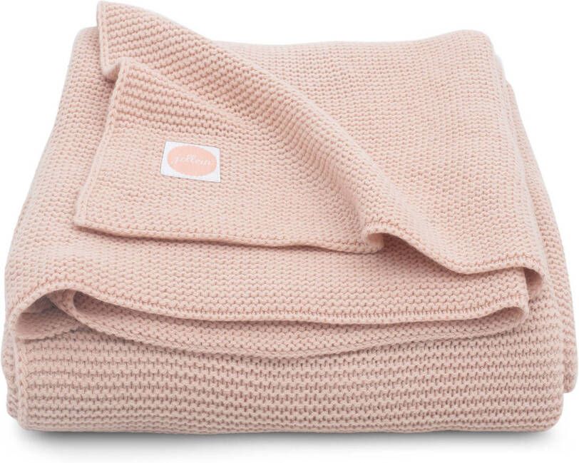 Jollein baby ledikantdeken Basic knit 100x150 cm Pale pink - Foto 2