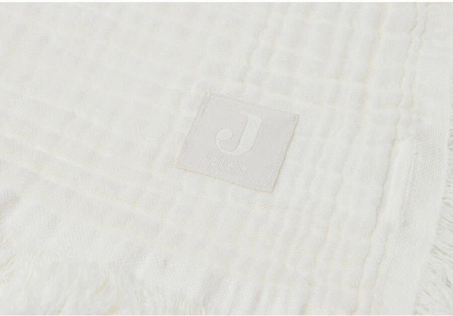 Jollein ledikantdeken muslin ivory (120 centimeter x 120 centimeter) - Foto 2