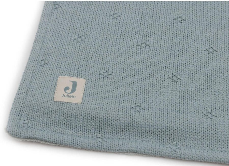 Jollein Deken Ledikant 100x150cm Cosy Knit Sea Green Velvet