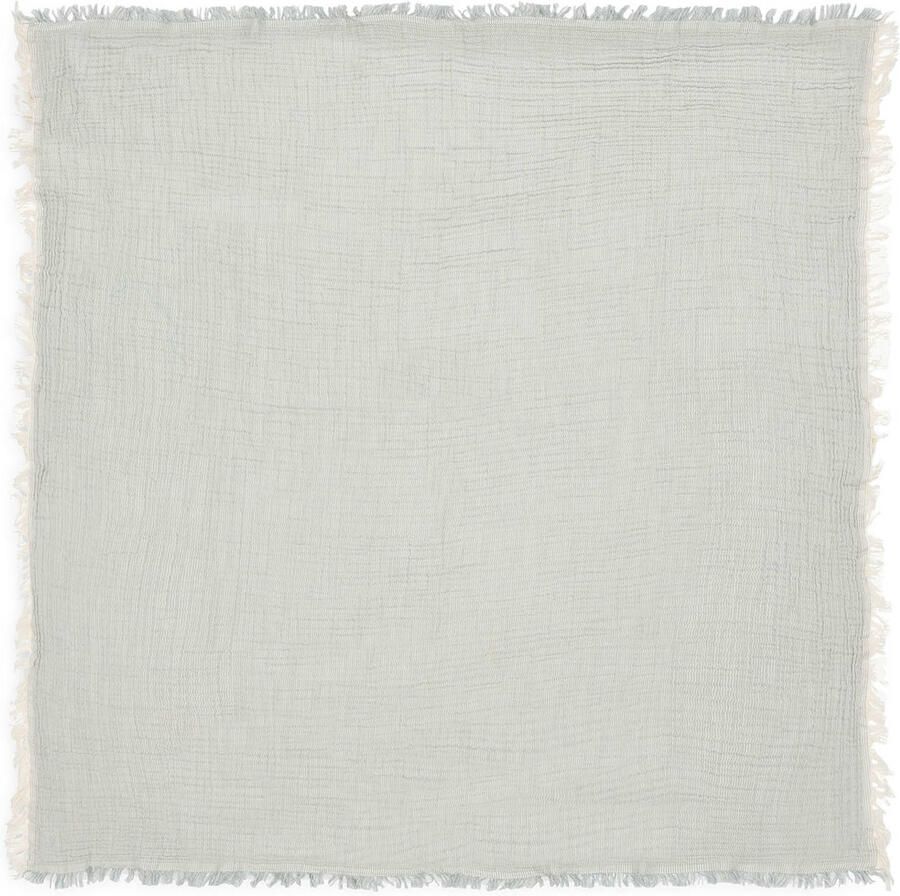 Jollein hydrofiele ledikantdeken Fringe Stripe Sea Green Ivory