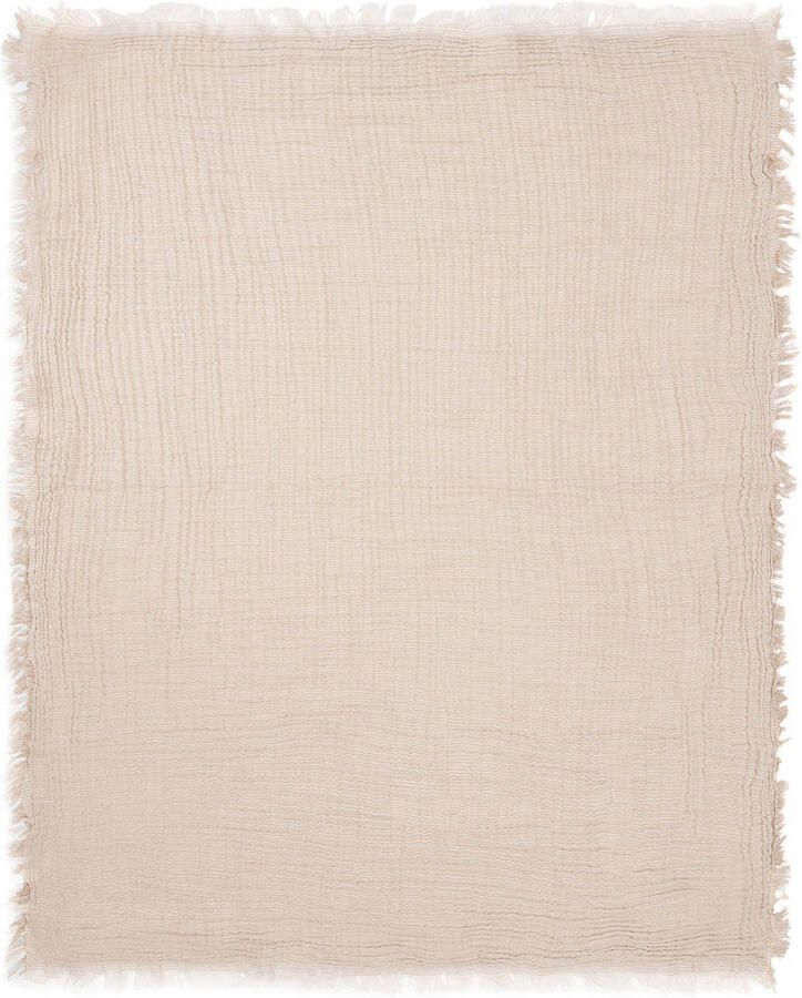 Jollein hydrofiele wiegdeken Fringe Stripe Biscuit Ivory - Foto 2