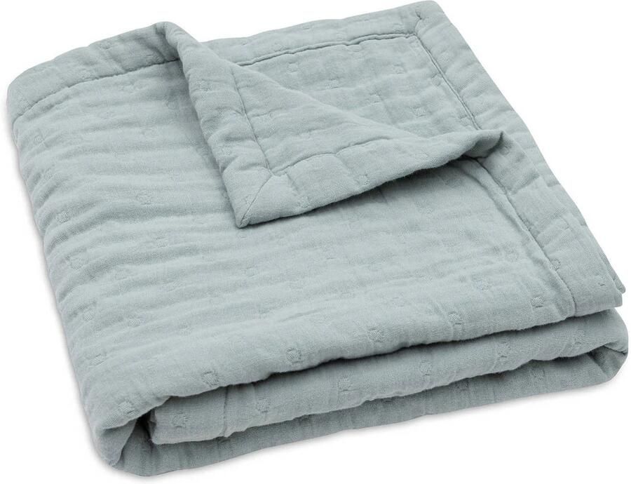 Jollein hydrofiele wiegdeken Jacquard Sea Green