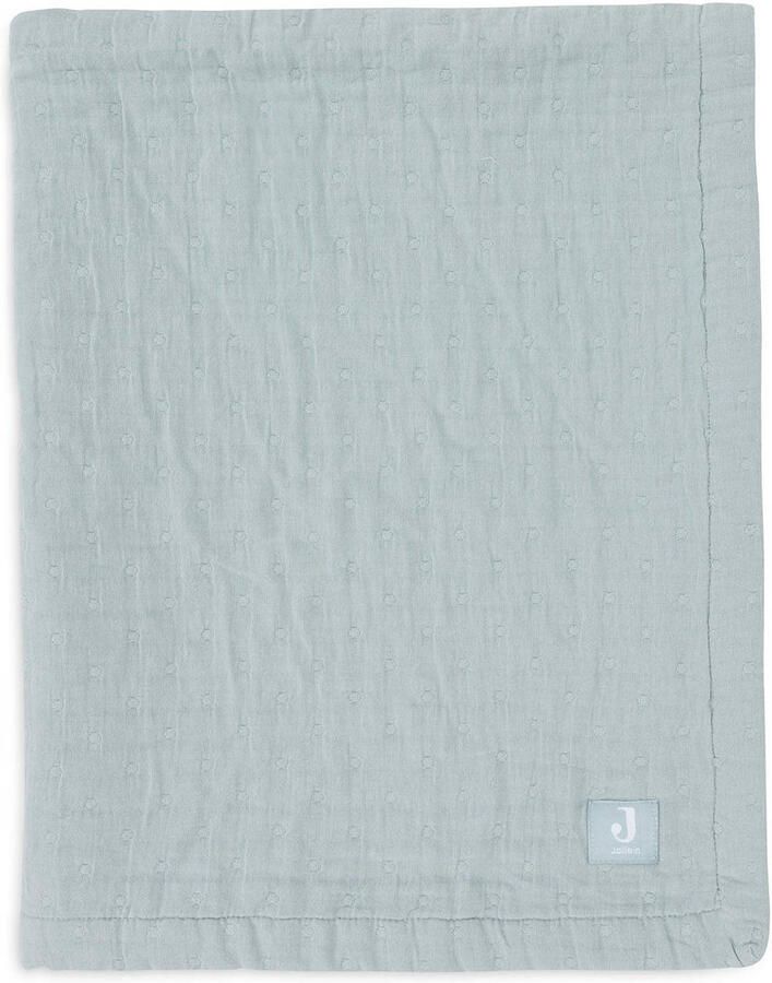 Jollein hydrofiele wiegdeken Jacquard Sea Green - Foto 3