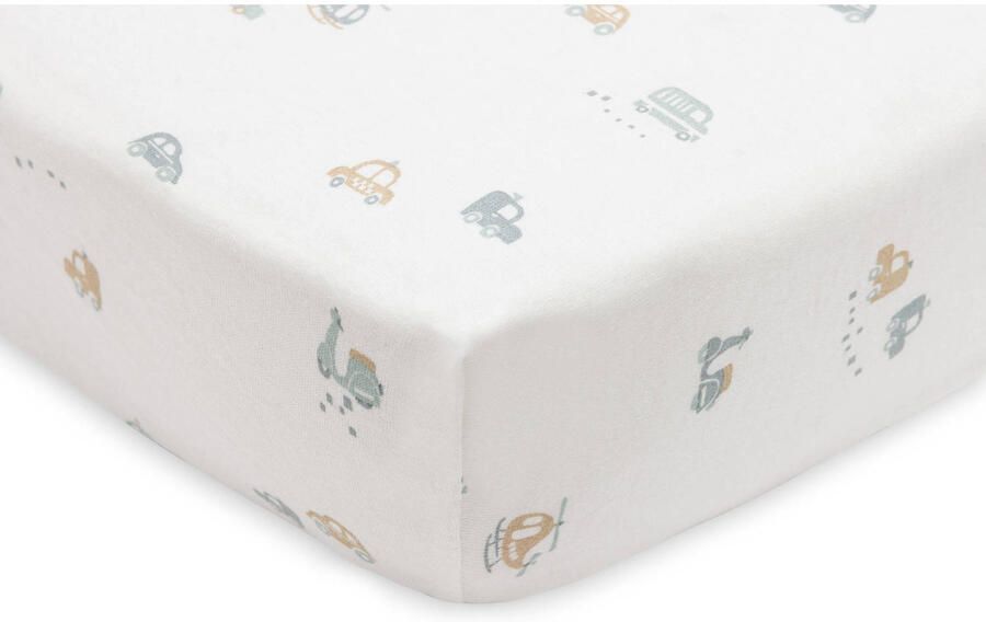 Jollein jersey hoeslaken ledikant On The Go offwhite blauw beige - Foto 3