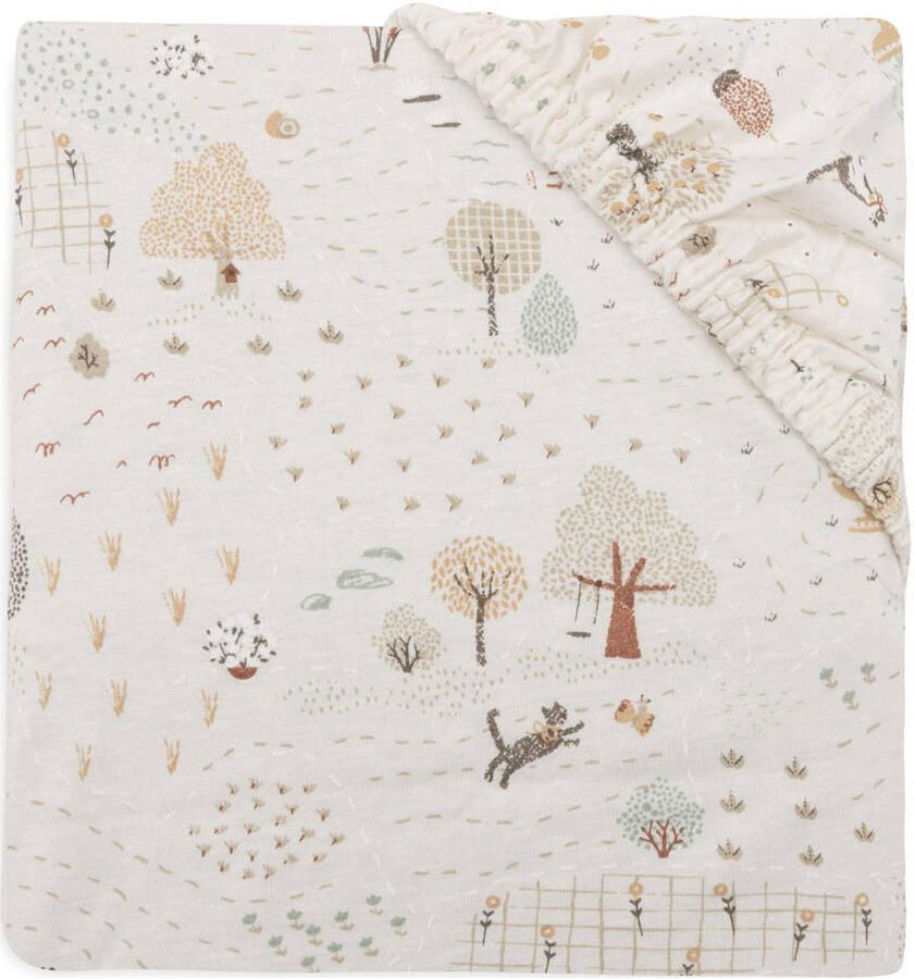 Jollein jersey kinderbed hoeslaken Tiny Park offwhite groen beige - Foto 2