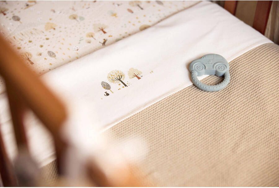 Jollein jersey kinderbed hoeslaken Tiny Park offwhite groen beige - Foto 3