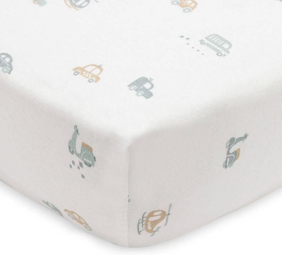 Jollein jersey wieg hoeslaken On The Go offwhite blauw beige - Foto 3