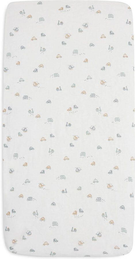 Jollein jersey wieg hoeslaken On The Go offwhite blauw beige - Foto 2