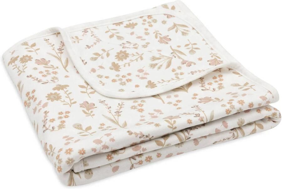 Jollein jersey wiegdeken Bloomy offwhite beige - Foto 3