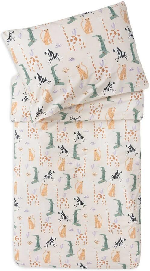 Jollein ledikant dekbedovertrek + sloop Jungle Jambo - Foto 3