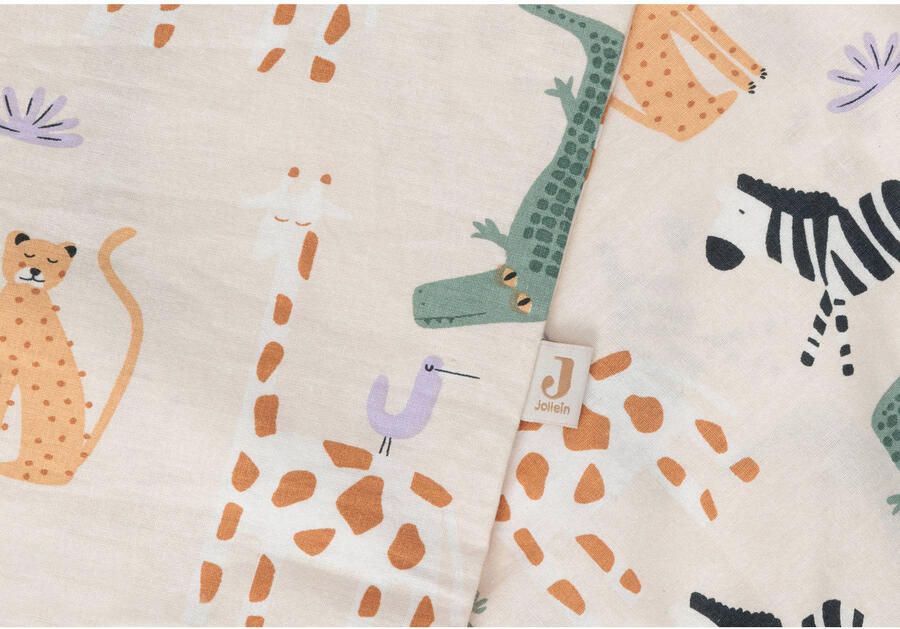 Jollein ledikant dekbedovertrek + sloop Jungle Jambo