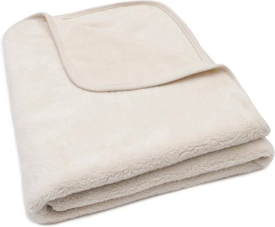 Jollein ledikantdeken Basic Jersey Sherpa Oatmeal beige - Foto 2