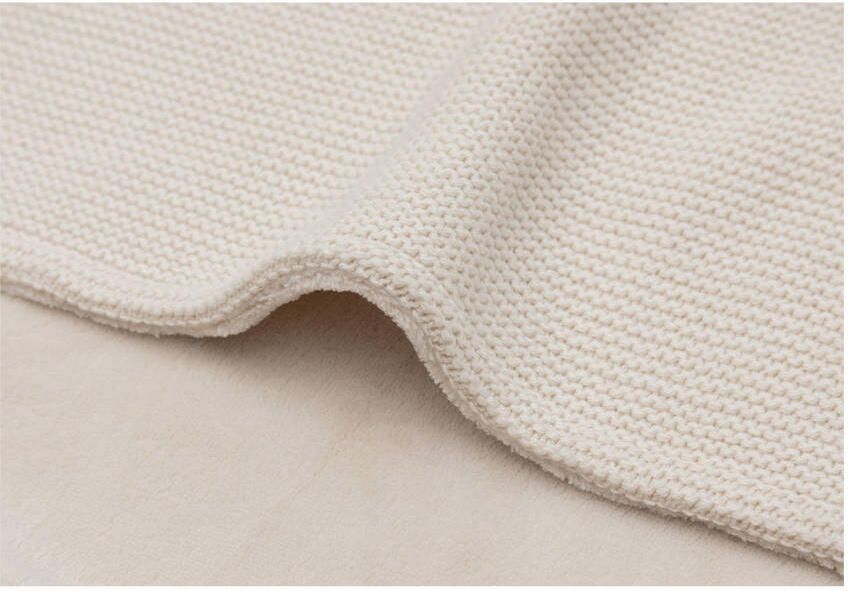 Jollein ledikantdeken Basic Knit Oatmeal Velvet beige - Foto 3