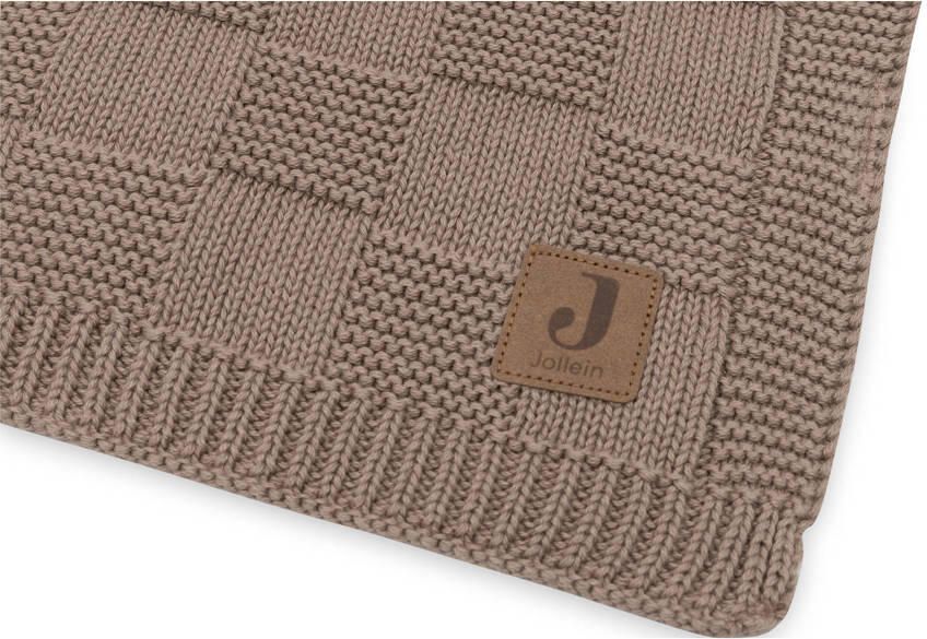 Jollein ledikantdeken Box Knit Milky Coffee bruin - Foto 3