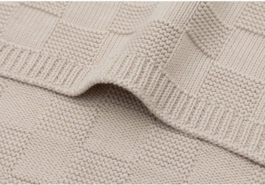 Jollein ledikantdeken Box Knit Warm Sand beige - Foto 3